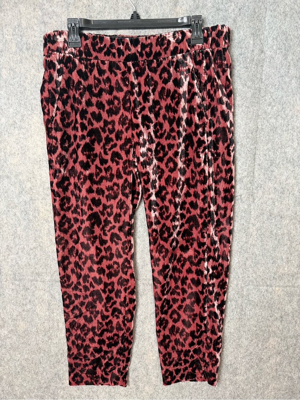 J. Crew Woman’s Size 2 Velvet Leopard Print Jogger Pants